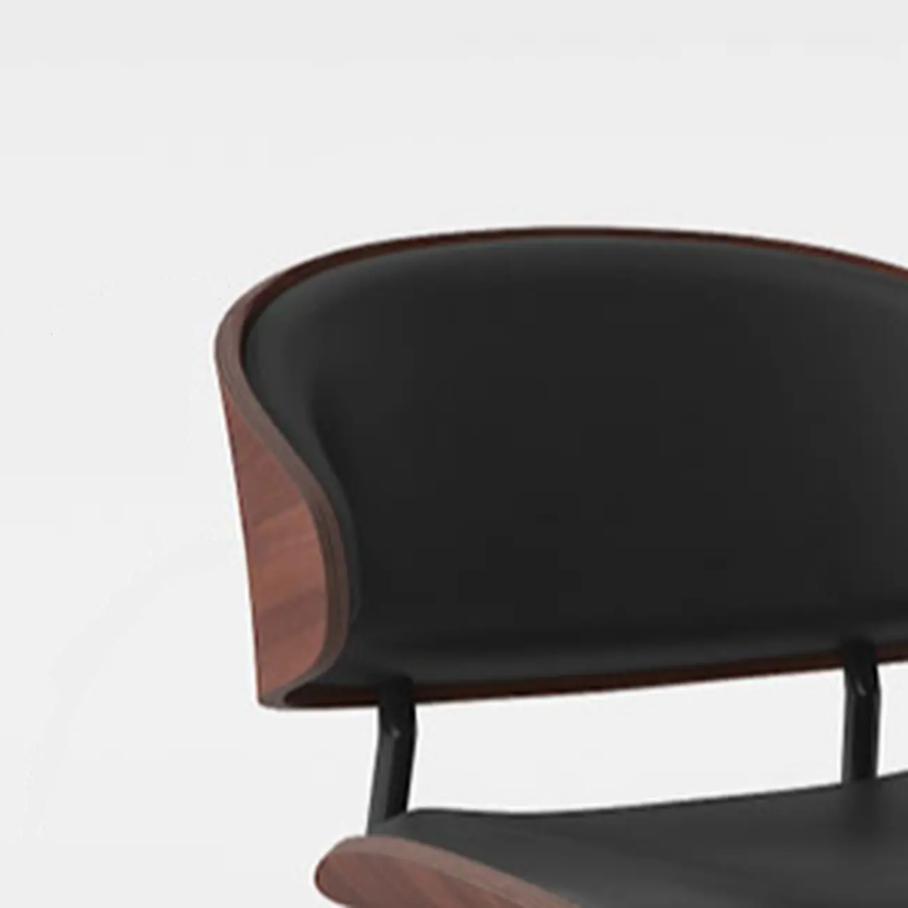 Art Deco Faux Leather Low Back Dining Chair Image - 11 | homeyfad