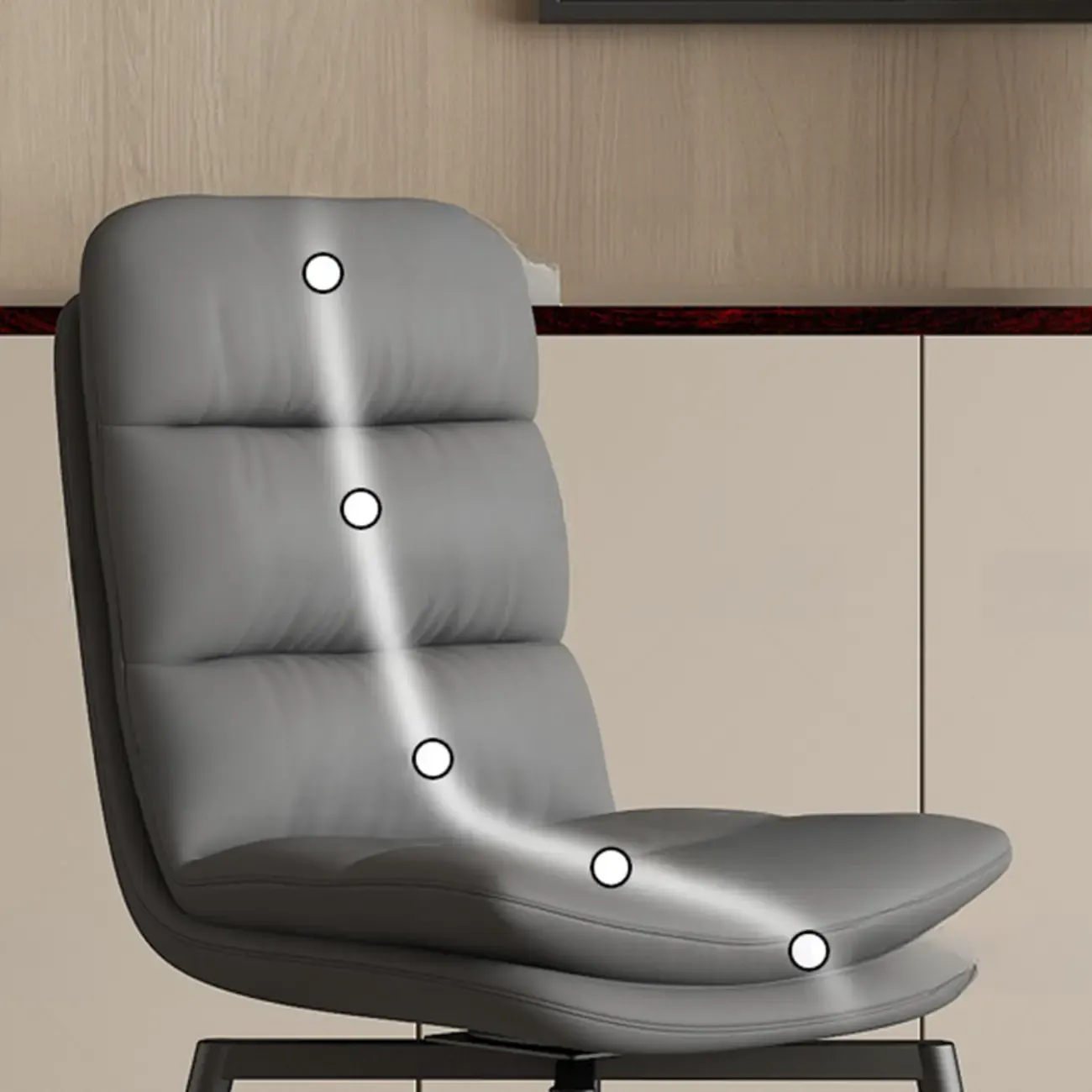 Art Deco Faux Leather Swivel Dining Chair Image - 8