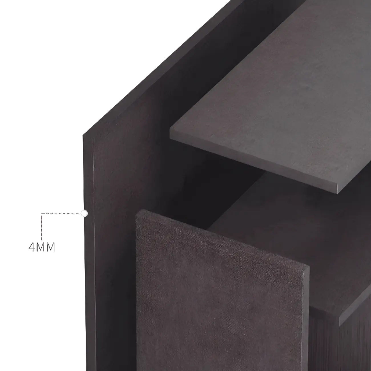 White Rectangular Multi-Shelves Glass Wood Wine Cabinet Image - 10 | homeyfad