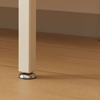 Freestanding Oval Glass Steel Sideboard Cabinet with Doors Image - 7