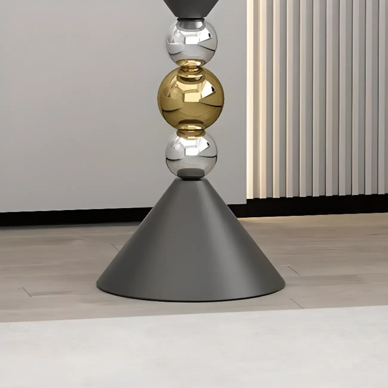 Glam White Stone Stump Base Round Side Table Image - 8