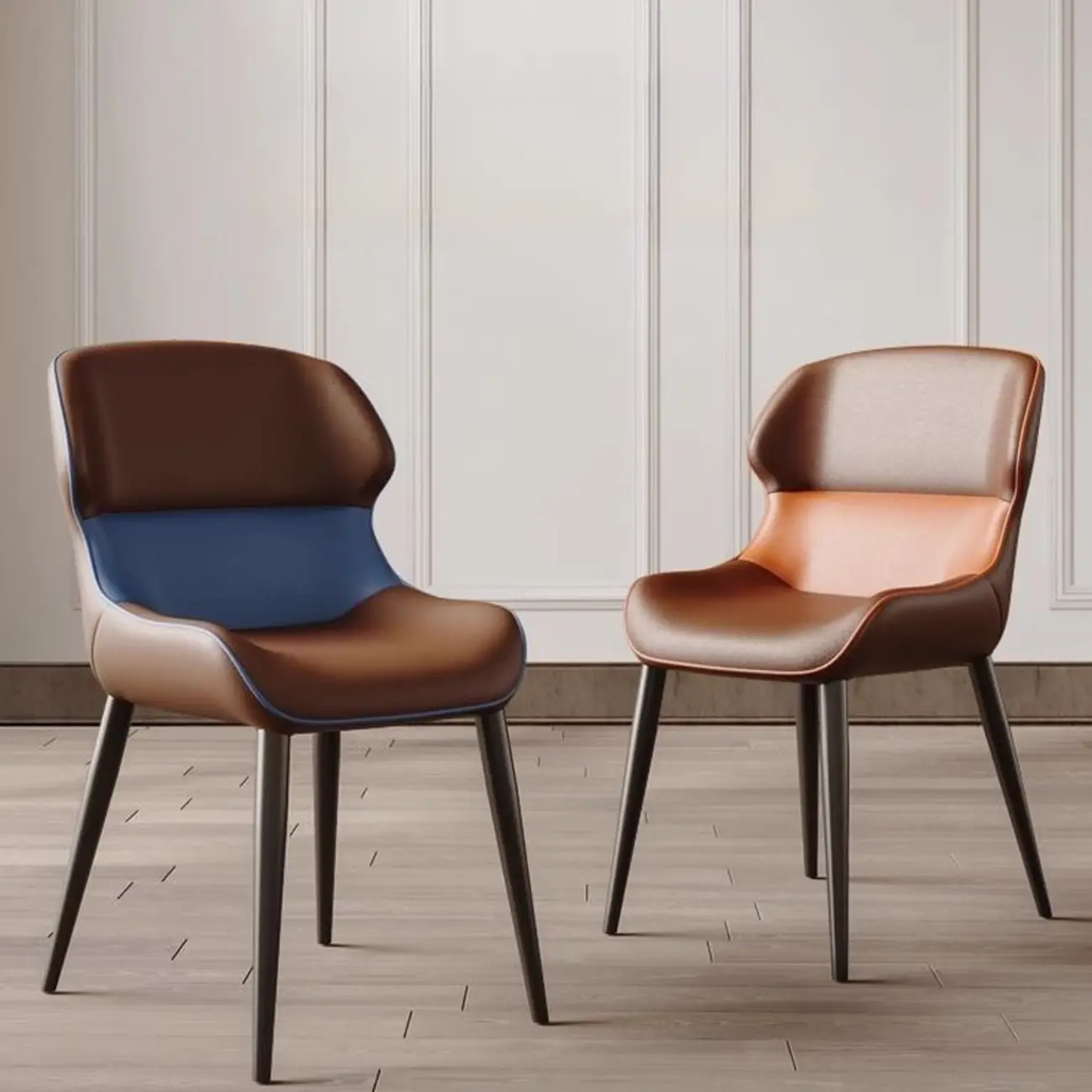 Modern Faux Leather Full Back Dining Chair Image - 1 | homeyfad