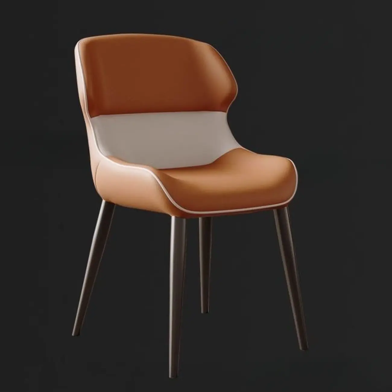 Modern Faux Leather Full Back Dining Chair Image - 4 | homeyfad