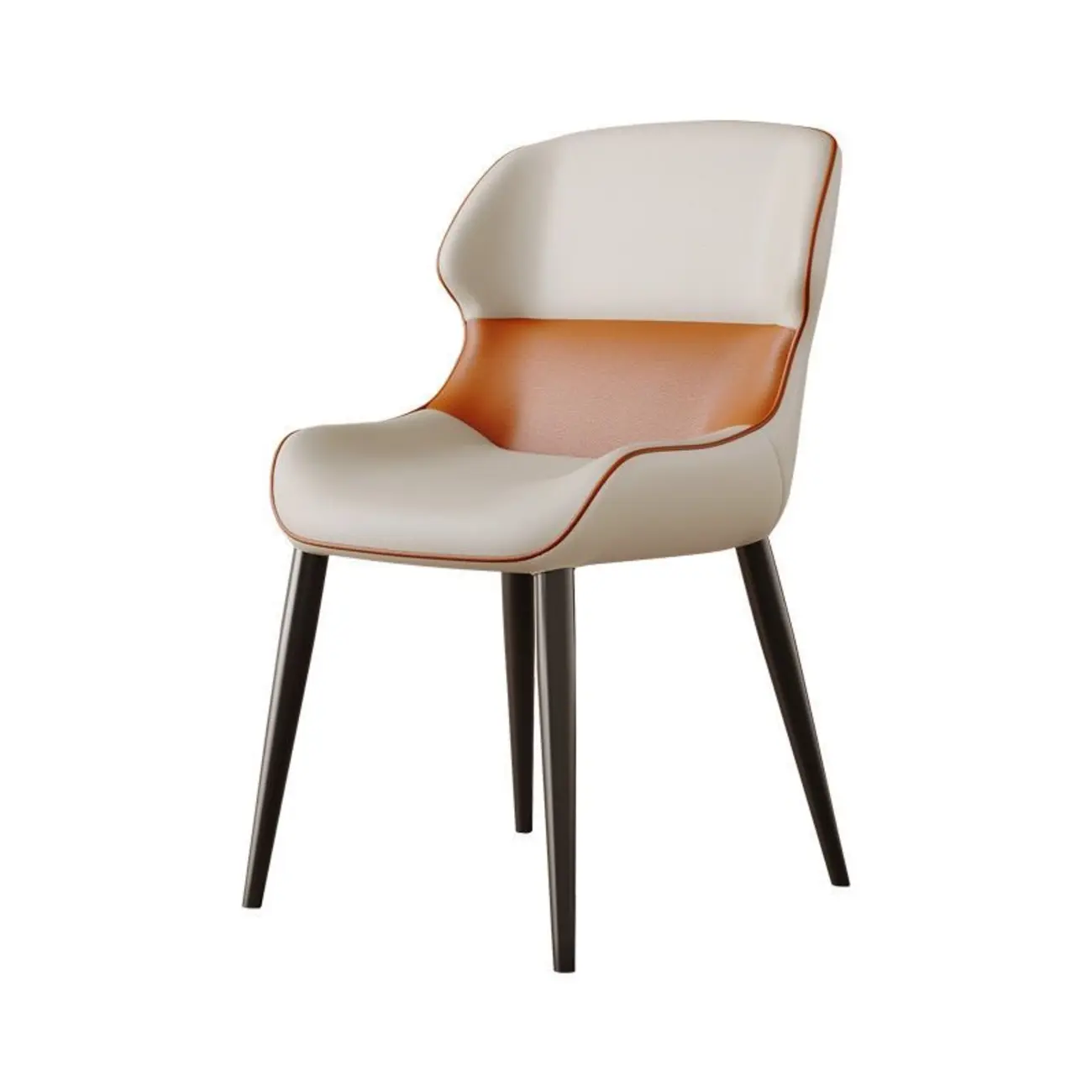 Modern Faux Leather Full Back Dining Chair Image - 5 | homeyfad