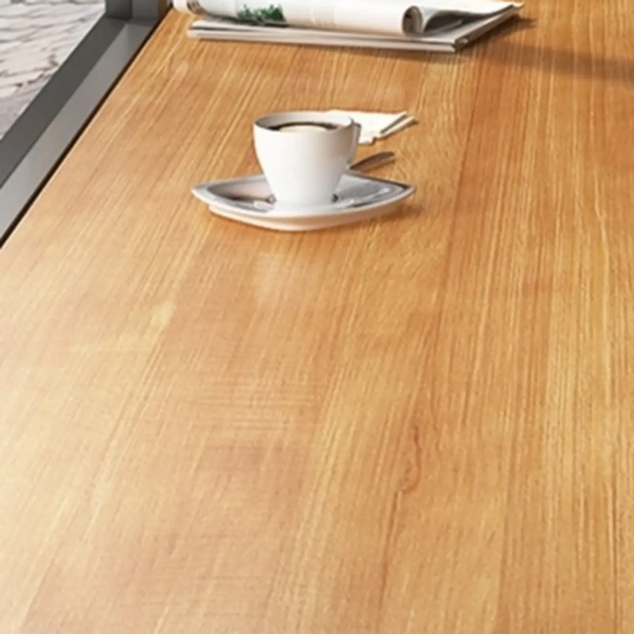 Natural Finish Rectangular Wood Metal Long Trestle Bar Table Image - 4 | homeyfad