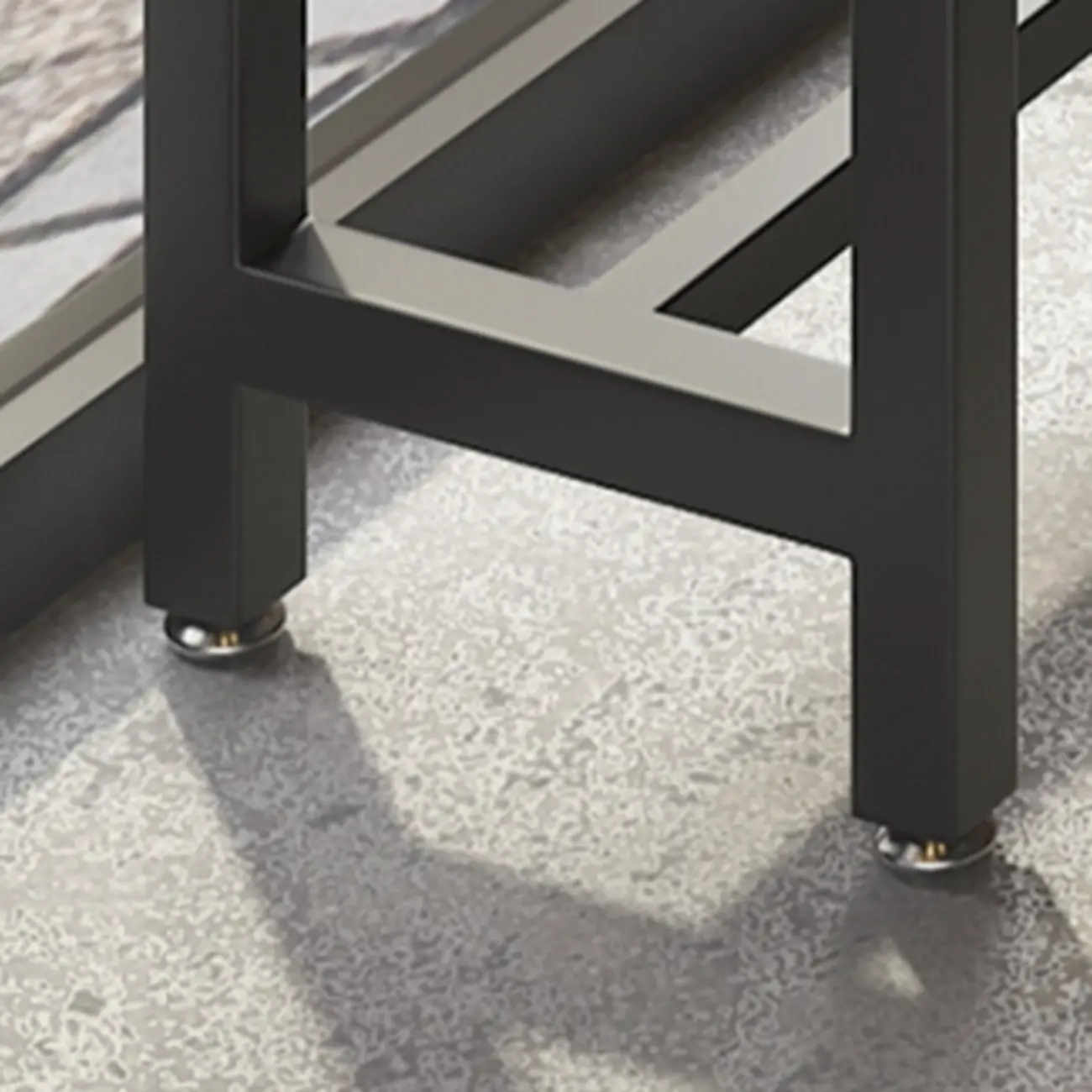 Natural Finish Rectangular Wood Metal Long Trestle Bar Table Image - 5 | homeyfad