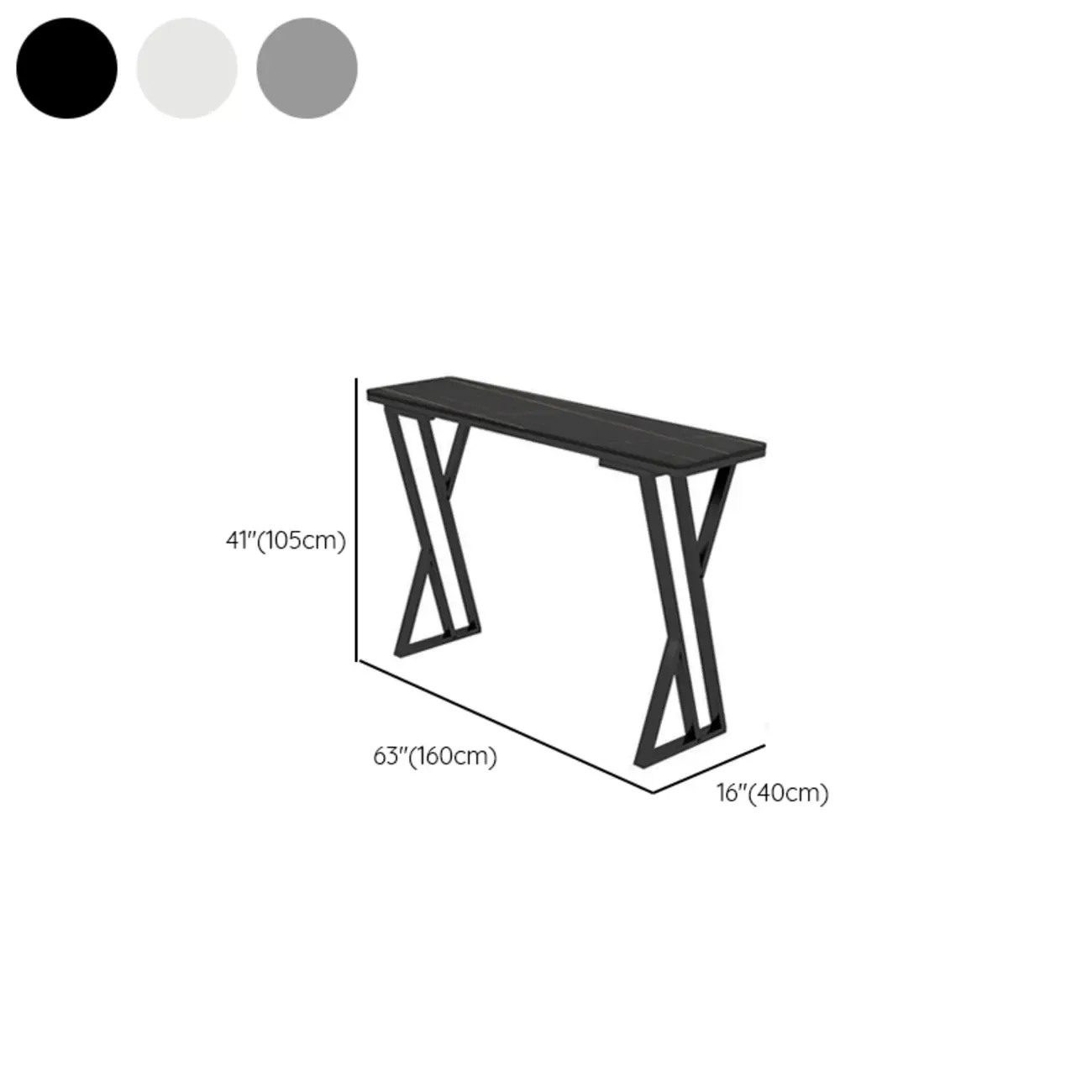 Rectangular Sleek Stone Top Metal Gray Double Pedestal Bar Table Image - 12