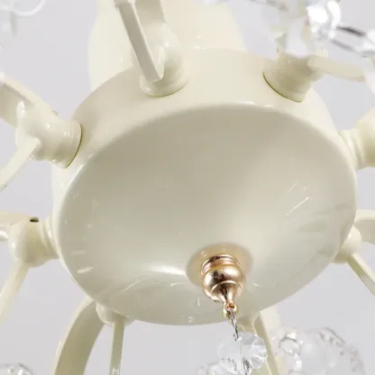 French Romantic Dimmable 8-Light Crystal Chandelier Image - 7