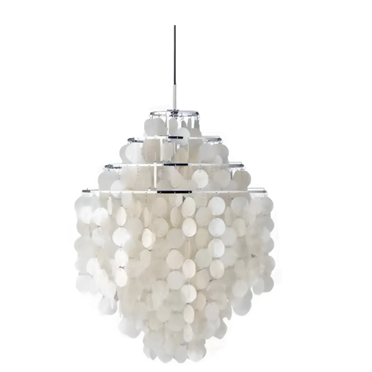 Retro Metal Coppery Tiered Shell Wind Chimes Chandelier Image - 9 | homeyfad