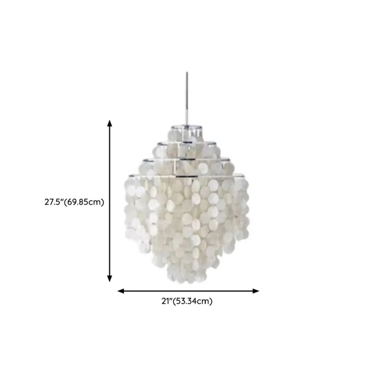 Retro Metal Coppery Tiered Shell Wind Chimes Chandelier Image - 13 | homeyfad