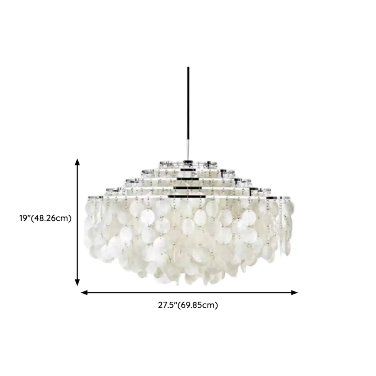 Retro Metal Coppery Tiered Shell Wind Chimes Chandelier Image - 14 | homeyfad