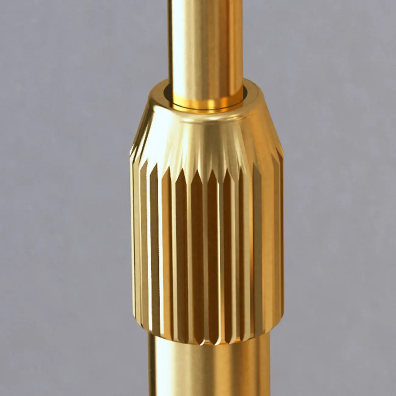 Orange Glass Shade Adjustable Black Floor Lamp Image - 6