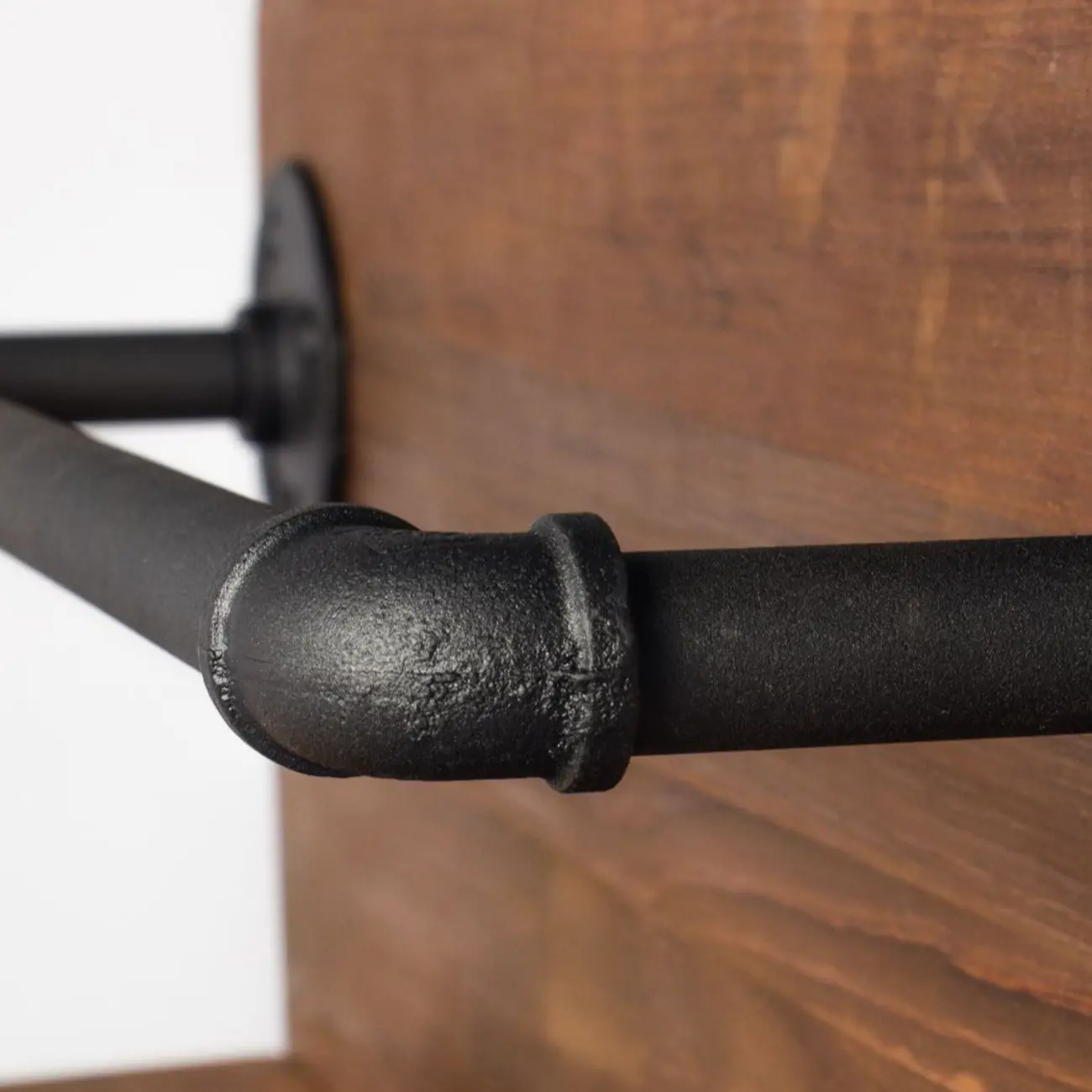 Modish Wooden Floating Mount Wall-fixed Wine Bottle and Glass Rack | homeyfad