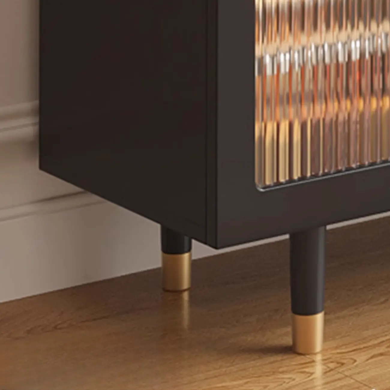 Modern Wooden 2-Drawer Open Shelving Buffet Cabinet Image - 6 | homeyfad