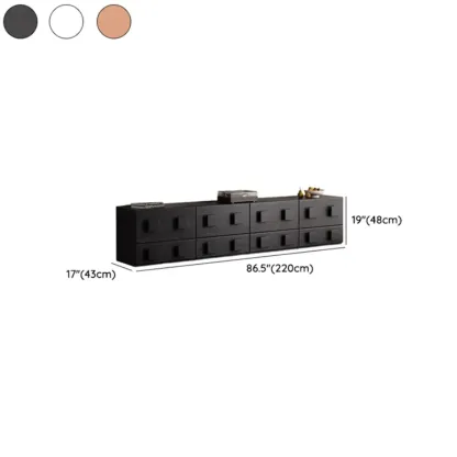 Living Room Brown 2-Tier Rectangular Wooden TV Stand #size