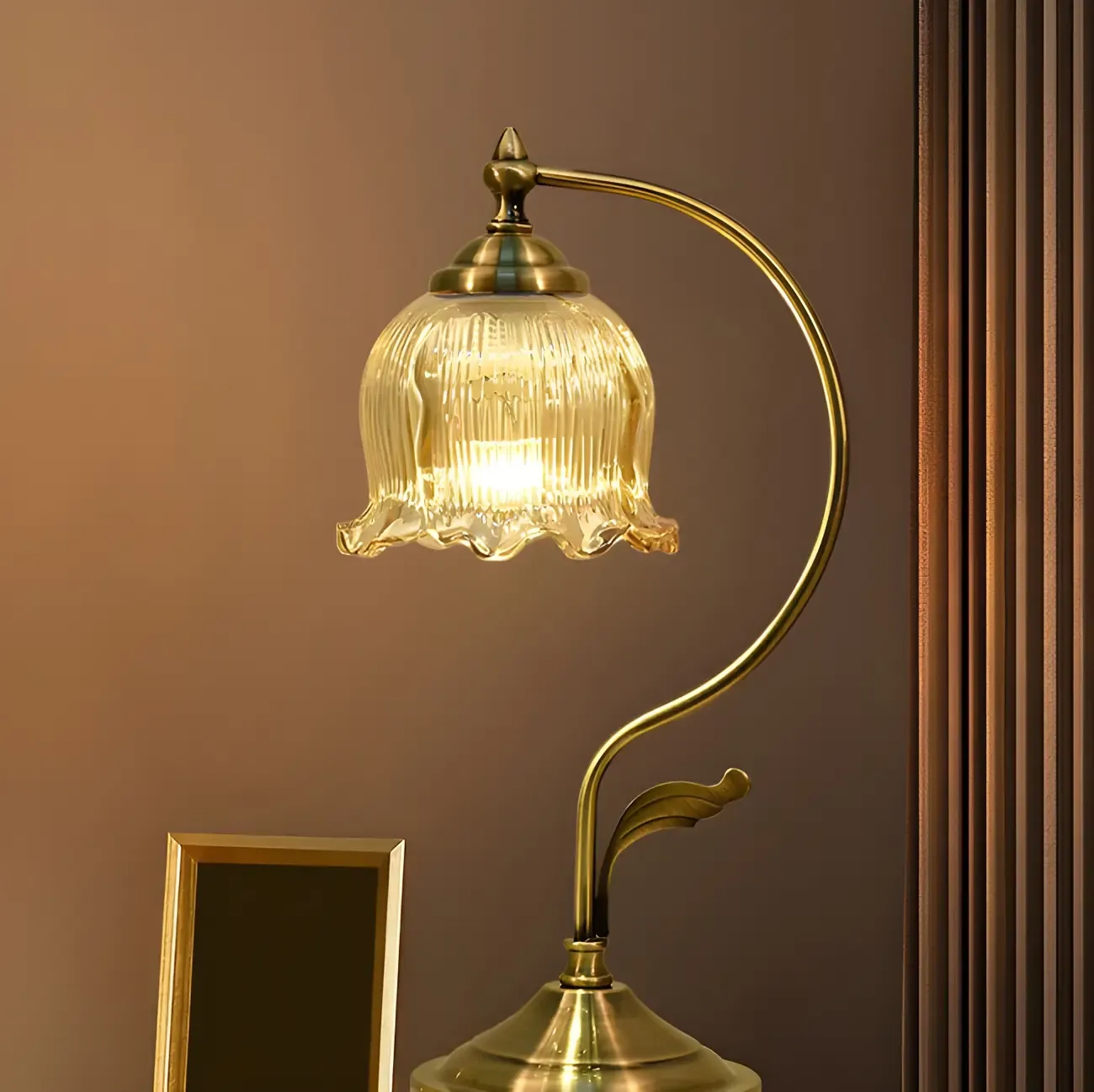 Flower Shape Amber Kids Lamp LED for Bedroom Image - 1