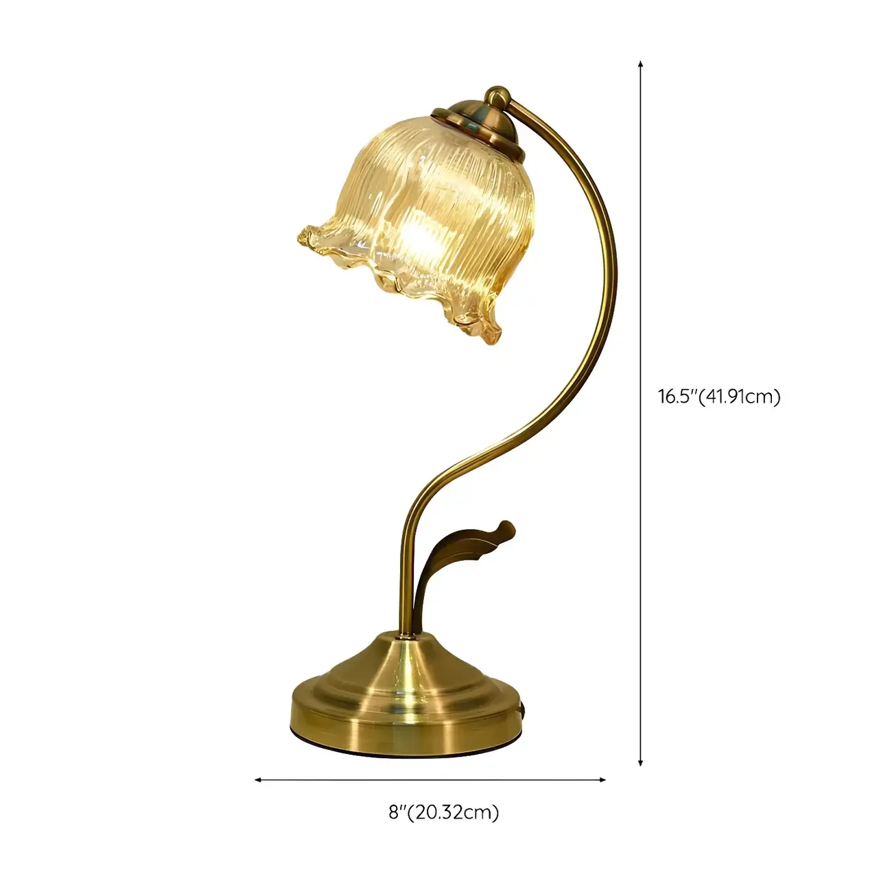 Flower Shape Amber Kids Lamp LED for Bedroom #size