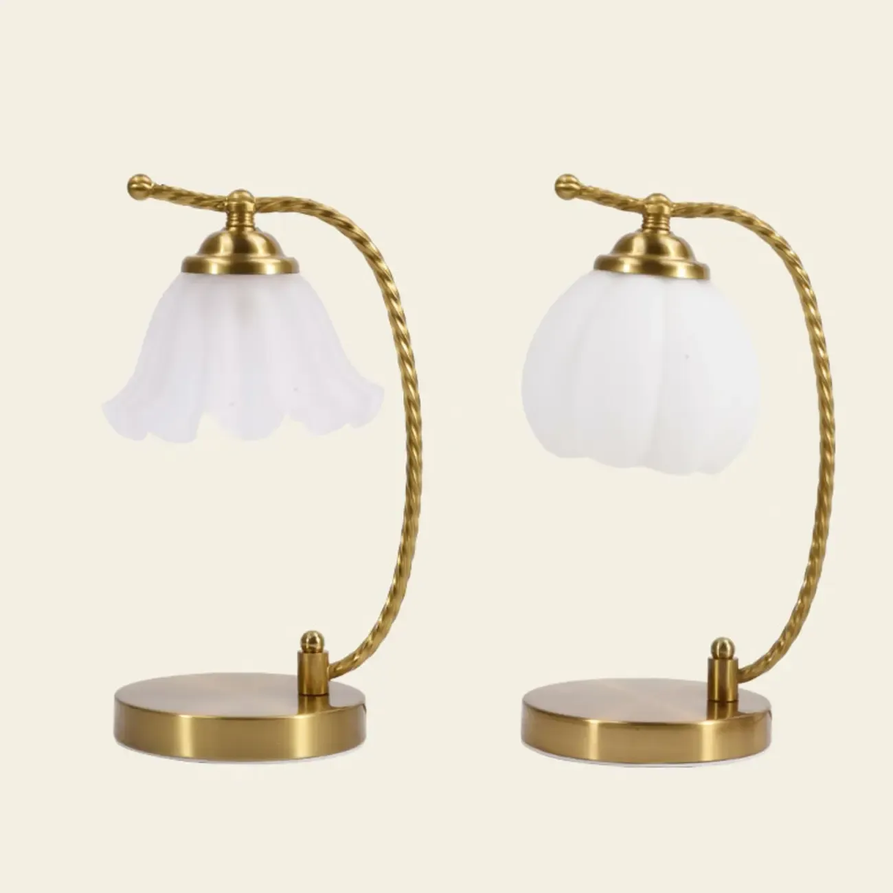 Gold Flower Kids Lamp Frosted Glass LED for Bedroom Image - 4