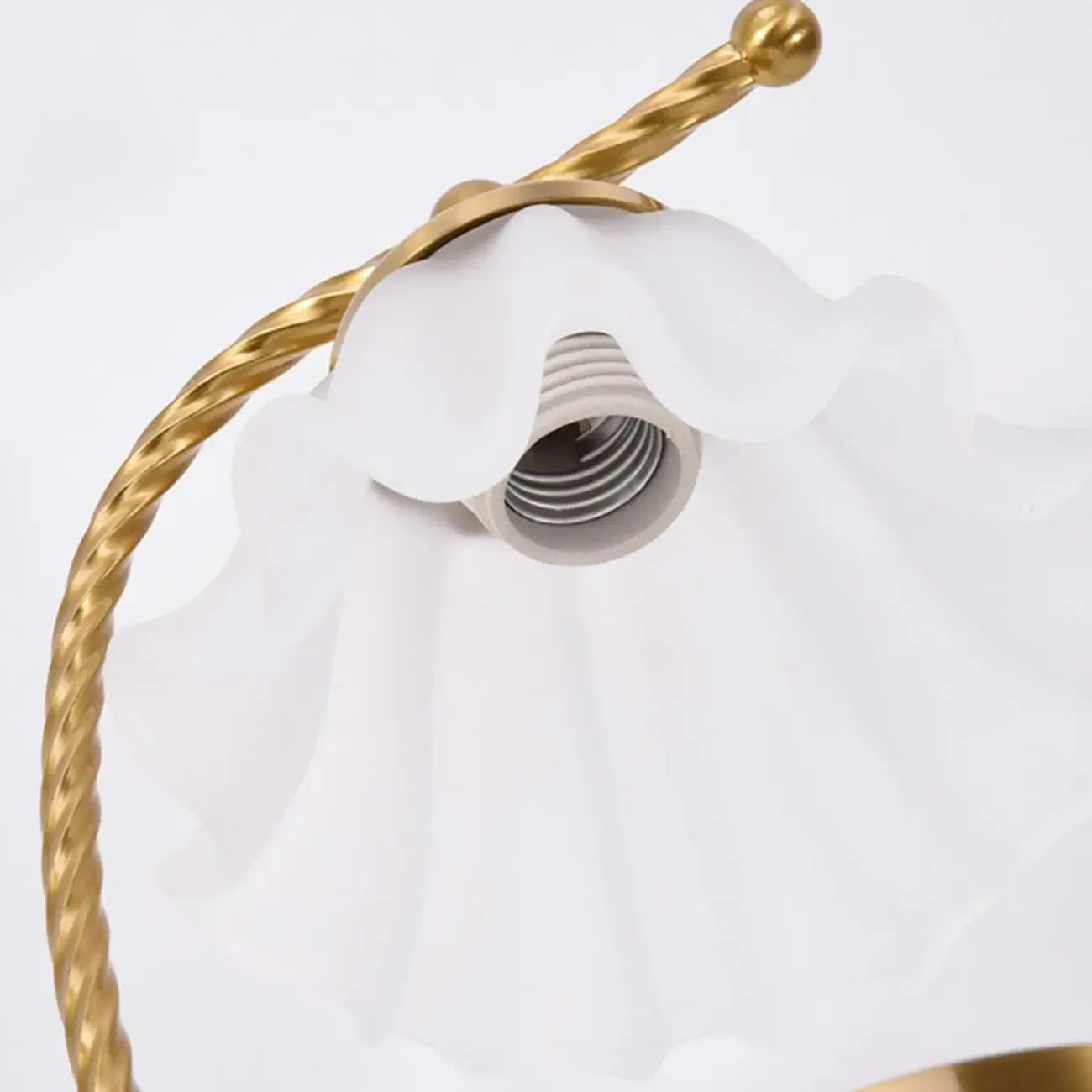 Gold Flower Kids Lamp Frosted Glass LED for Bedroom Image - 6