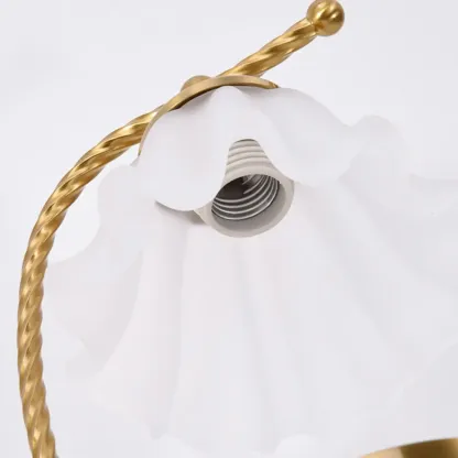 Gold Flower Kids Lamp Frosted Glass LED for Bedroom Image - 6