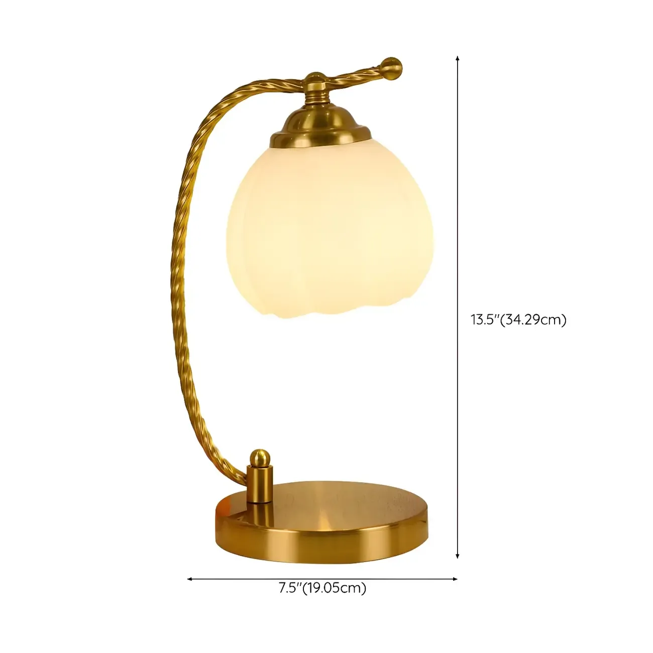 Gold Flower Kids Lamp Frosted Glass LED for Bedroom Image - 10
