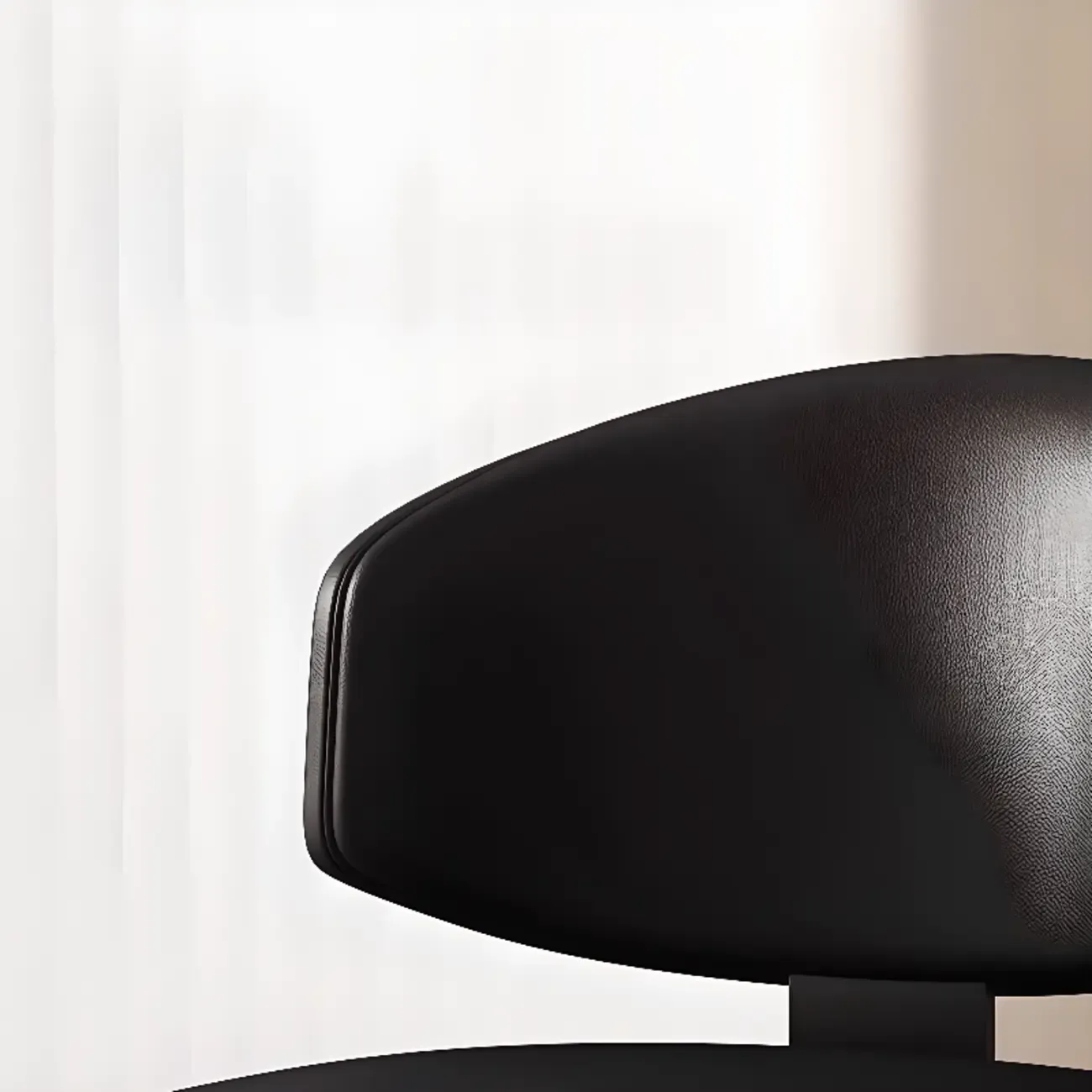 Modern Upholstered Dining Chair Low Back Steel Legs Image - 8