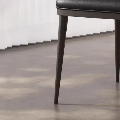 Modern Upholstered Dining Chair Low Back Steel Legs Image - 11