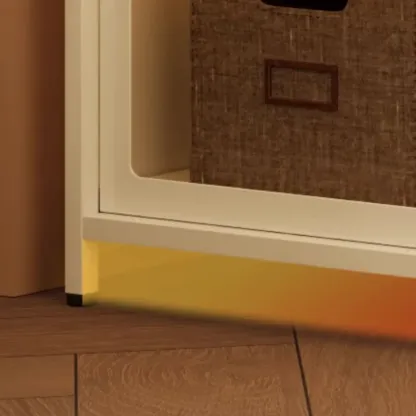 Floor Standing Modern 5-Tier Flip-Top Glass Display Cabinet Image - 5