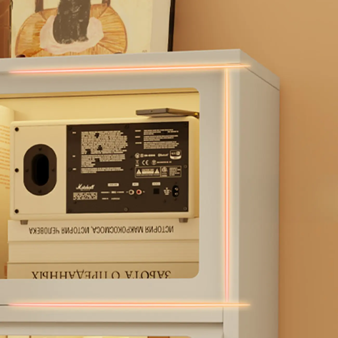 Floor Standing Modern 5-Tier Flip-Top Glass Display Cabinet Image - 7 | homeyfad