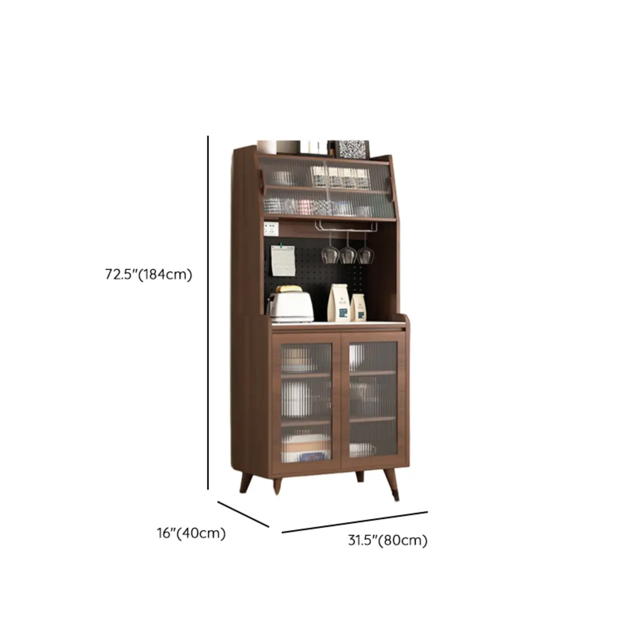 Kitchen Brown Wood Storage Sideboard with Drawer #size | homeyfad