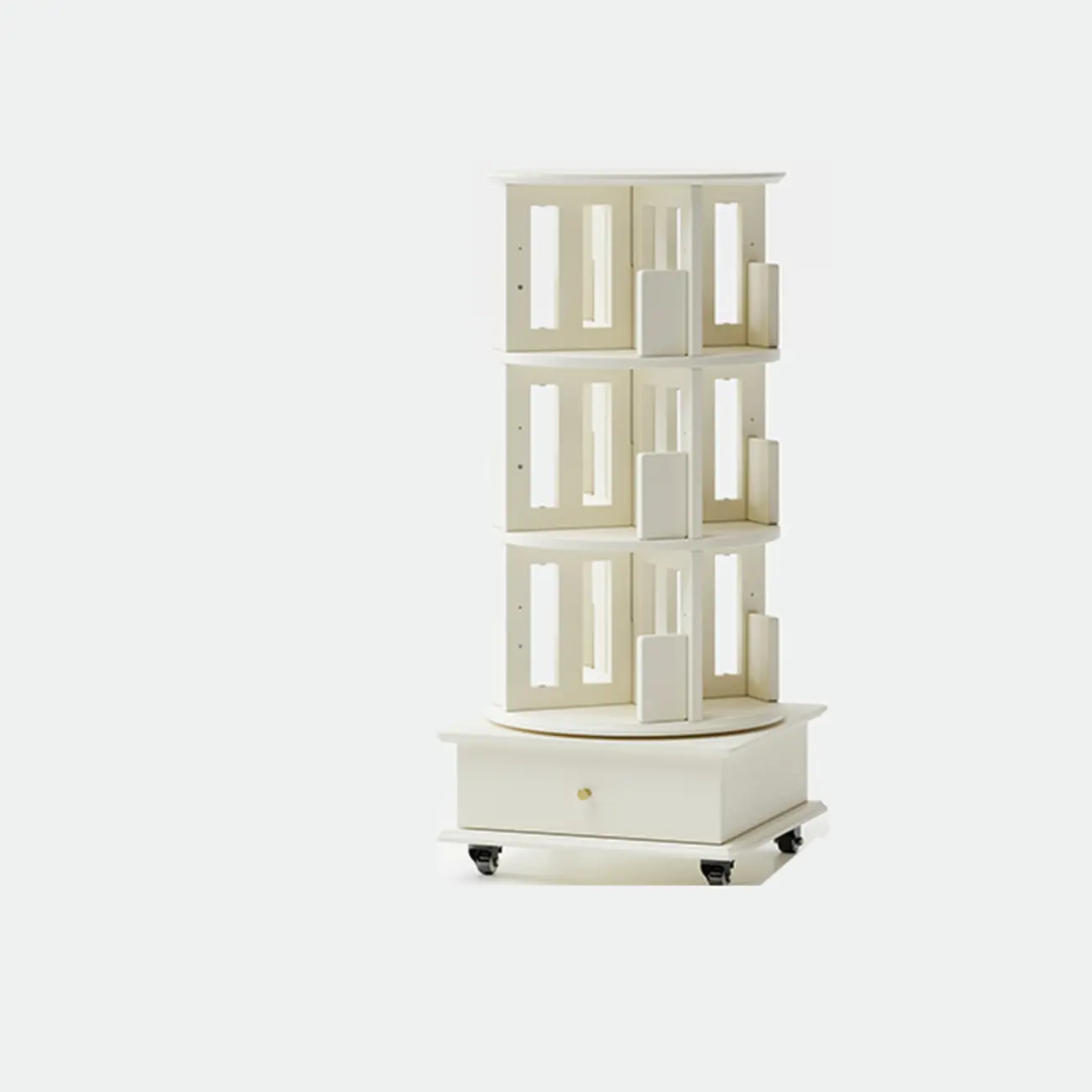 Vertical Rubberwood Wall Corner with 1 Drawer and 3-Shelf/4 Shelves/5 Shelves Open Back Image - 22 | homeyfad