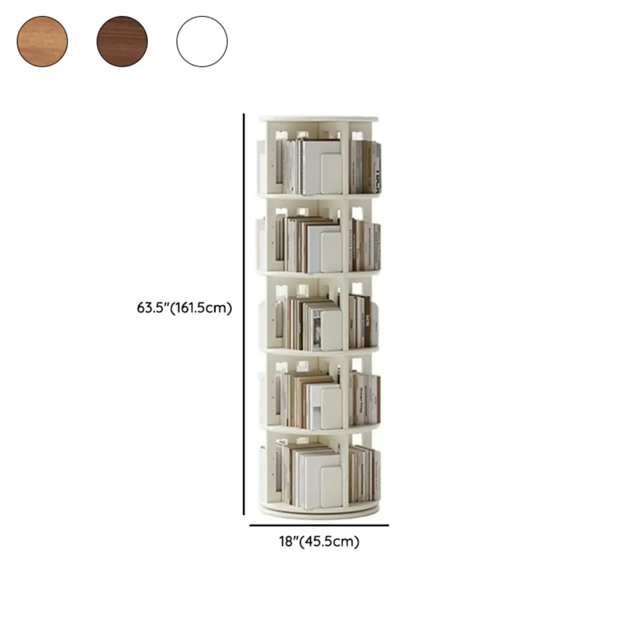 Vertical Rubberwood Wall Corner with 1 Drawer and 3-Shelf/4 Shelves/5 Shelves Open Back Image - 25