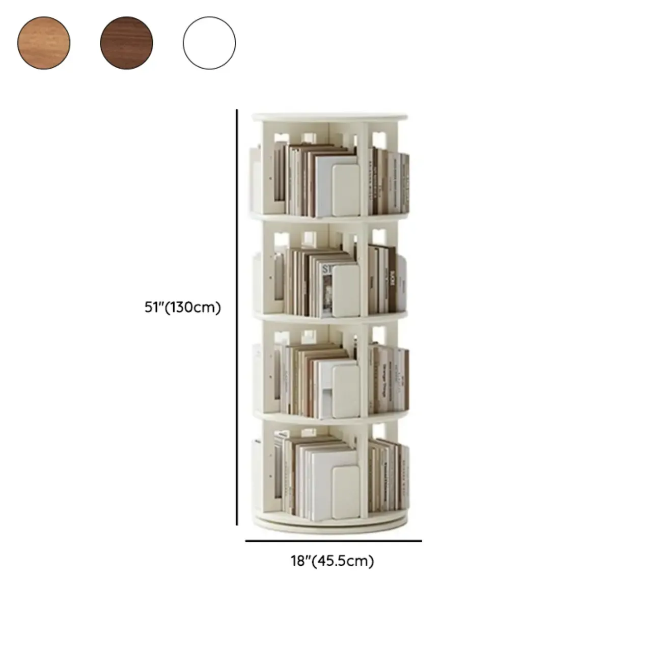 Vertical Rubberwood Wall Corner with 1 Drawer and 3-Shelf/4 Shelves/5 Shelves Open Back Image - 26