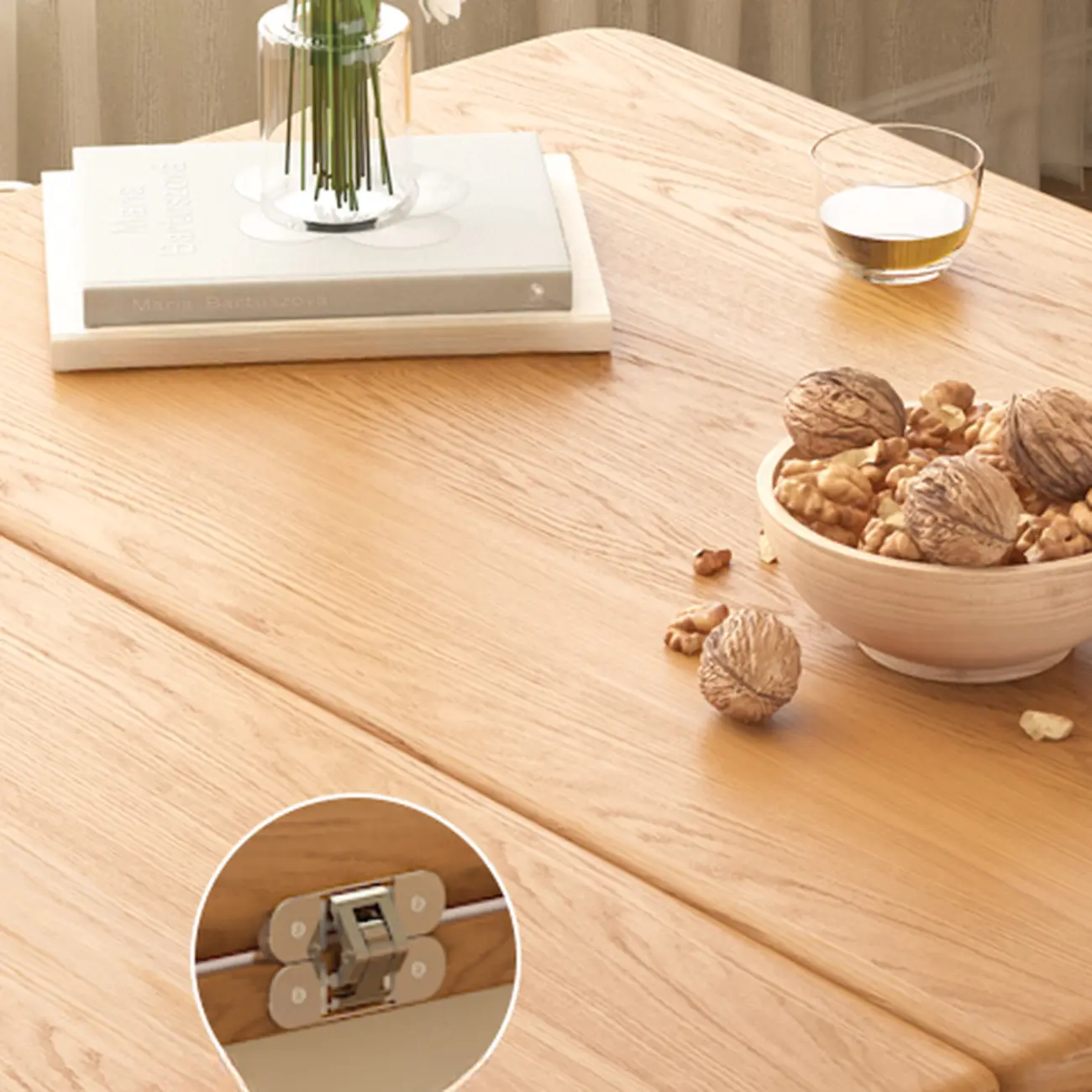 Modern Foldable Top Wheeled Side Table with Hidden Storage Image - 10 | homeyfad