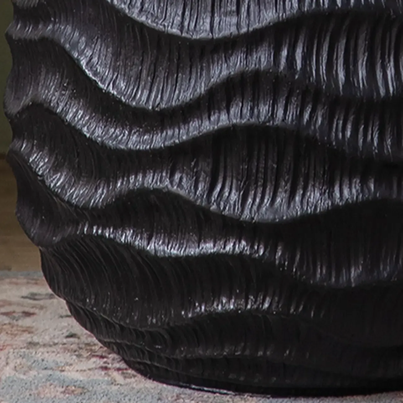 Elegant Drum Design White Wooden Side Table Image - 9