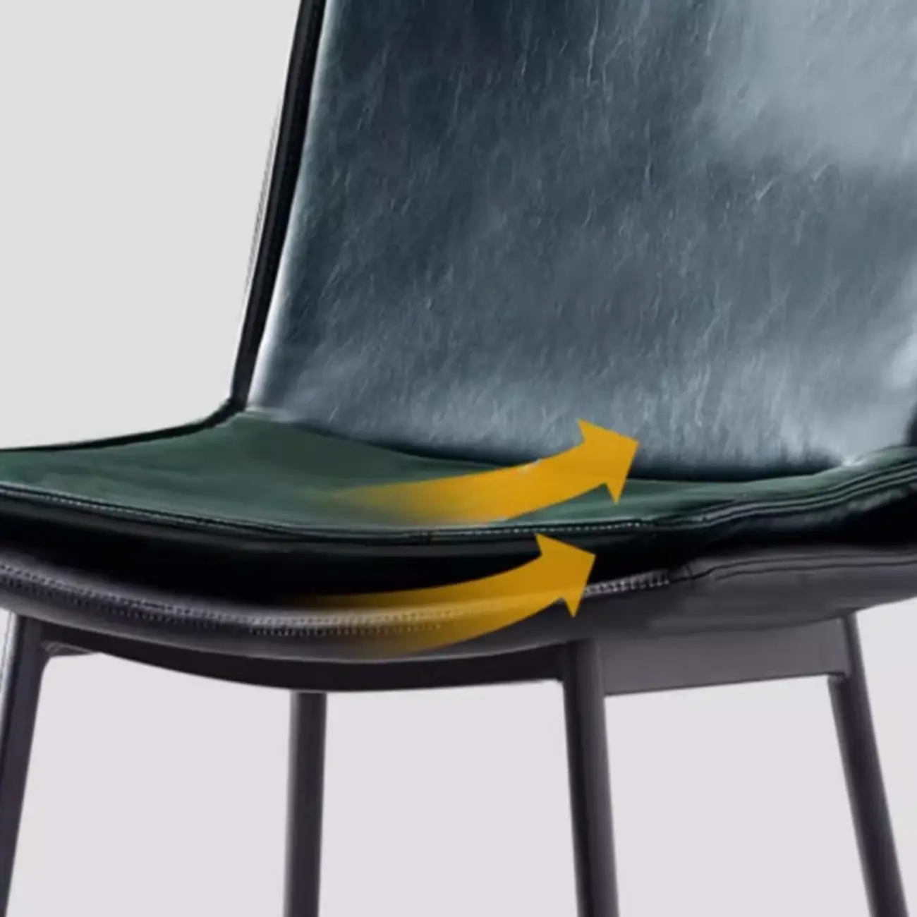 Simplistic Leather Bar Stool  with Backrest and Foot Support Image - 18 | homeyfad