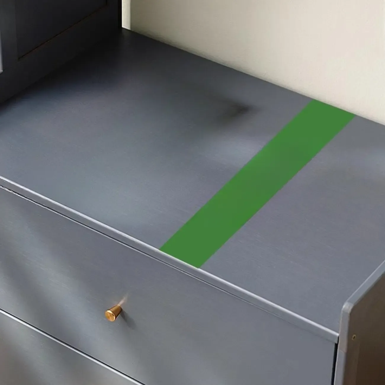 Grey Shelf Organizer with 2 Drawers and Synthetic Door Image - 9