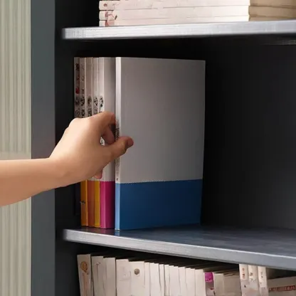 Grey Shelf Organizer with 2 Drawers and Synthetic Door Image - 6