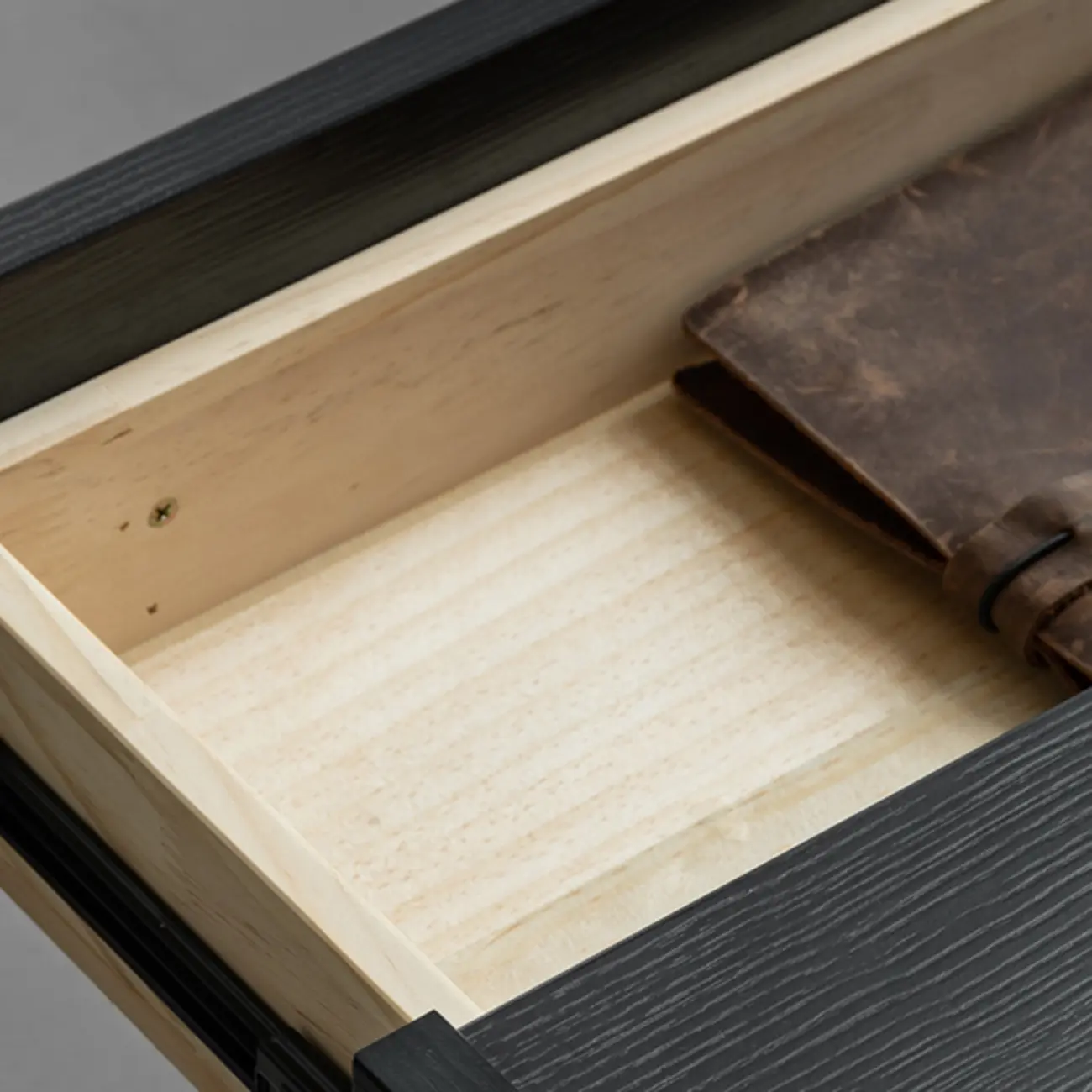 Modern Pine Wood 2 Drawer Nightstand with Lighting Image - 14 | homeyfad