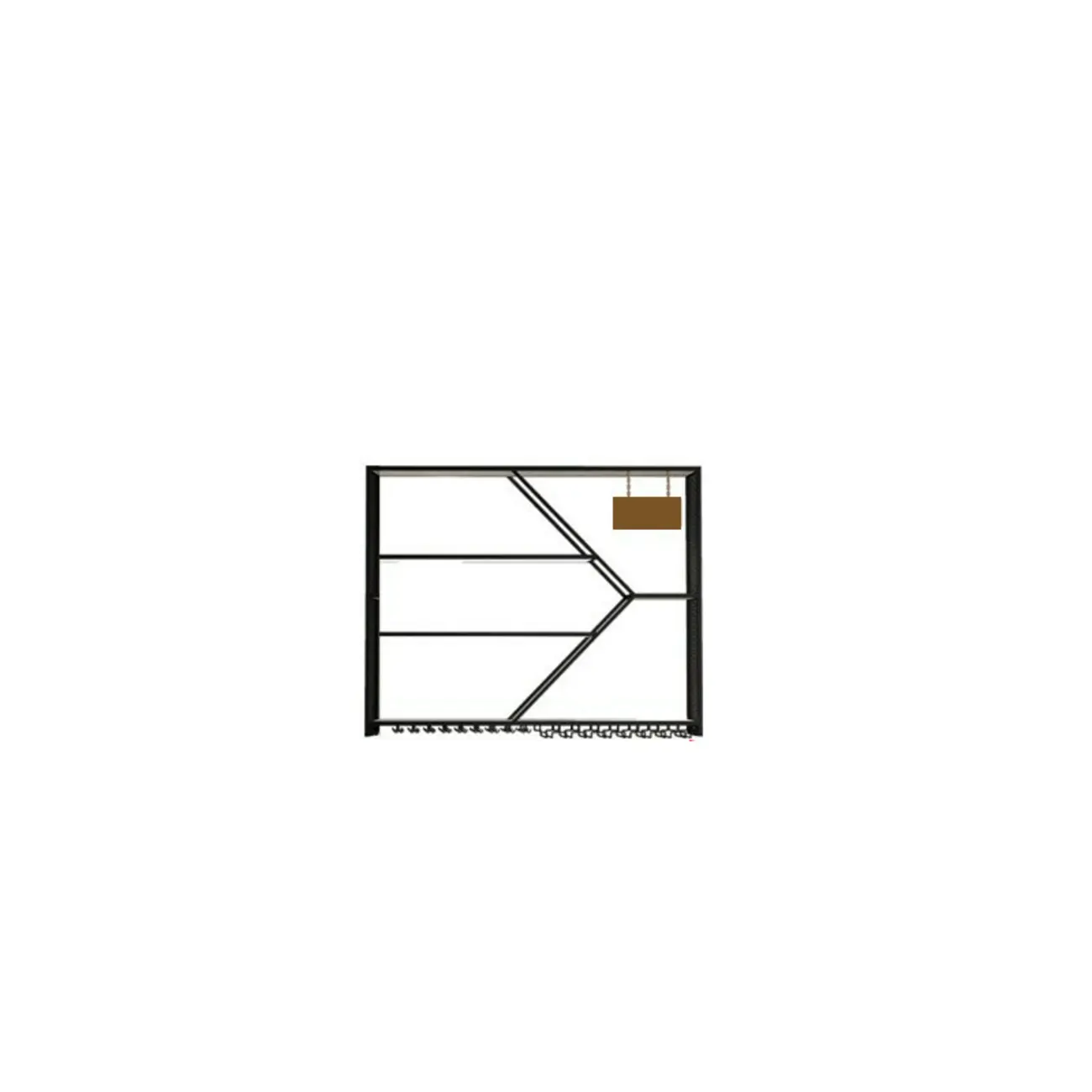 Ink Modish Iron Wine Bottle and Wine Glass Holder with Bar Glass Holder Shelf, Stemware Rack, Open Wine Rack, and Lighted Feature Image - 5 | homeyfad