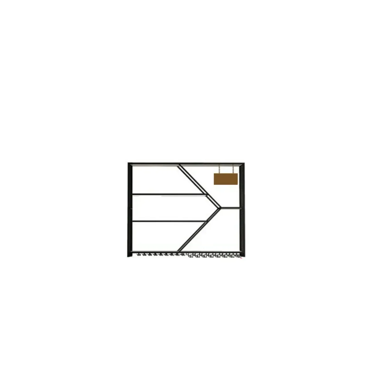 Ink Modish Iron Wine Bottle and Wine Glass Holder with Bar Glass Holder Shelf, Stemware Rack, Open Wine Rack, and Lighted Feature Image - 5