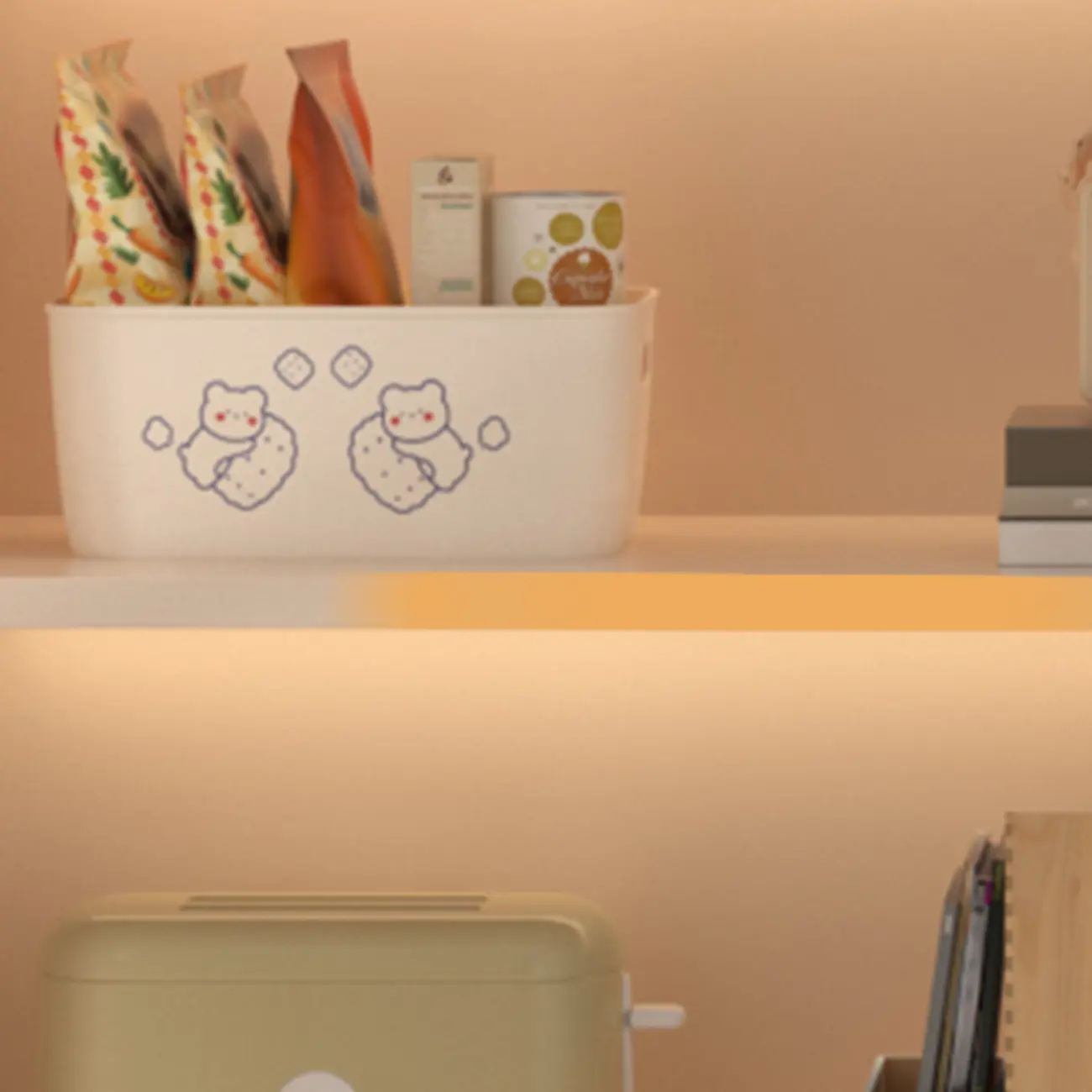 Vertical Timber Shelf Organizer with 5 Shelves and Transparent Glass Door Closed Back Image - 5 | homeyfad