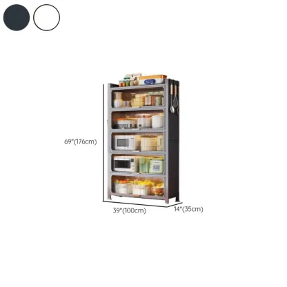 Narrow Steel Multi-Shelf Lift-Up Door Buffet Cabinet Image - 18