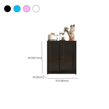 Simple Contemporary Metal 3-Shelf Buffet Cabinet #size