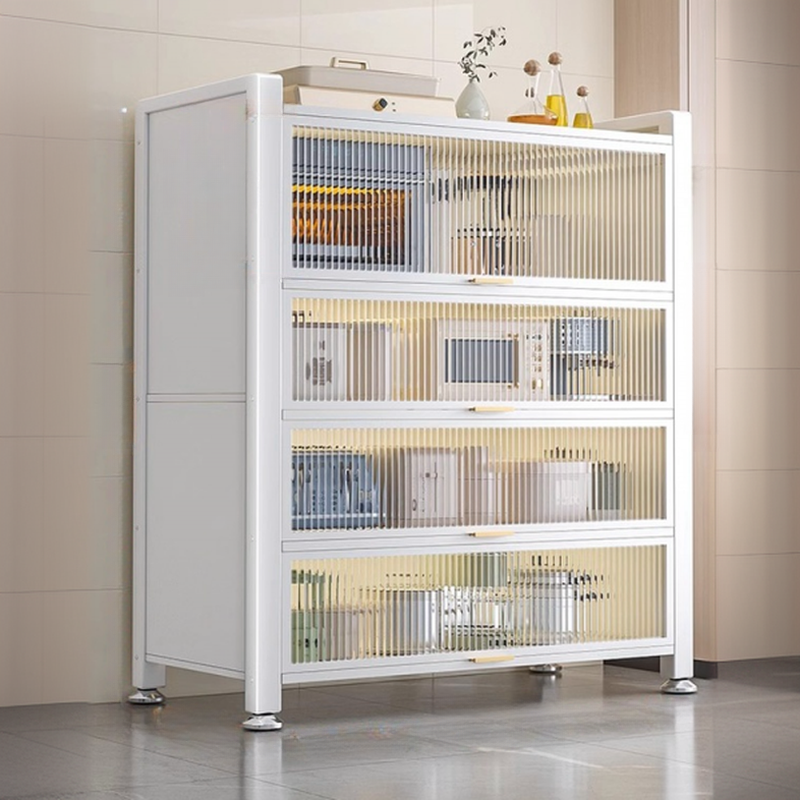 Simple Modern Metal Multi-Cabinet Lift-Up Door Sideboard | homeyfad