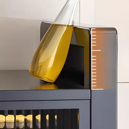 Simple Modern Metal Multi-Cabinet Lift-Up Door Sideboard Image - 11