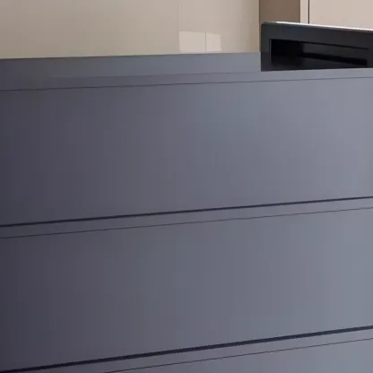 Simple Modern Metal Multi-Cabinet Lift-Up Door Sideboard Image - 12