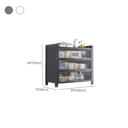 Simple Modern Metal Multi-Cabinet Lift-Up Door Sideboard #size