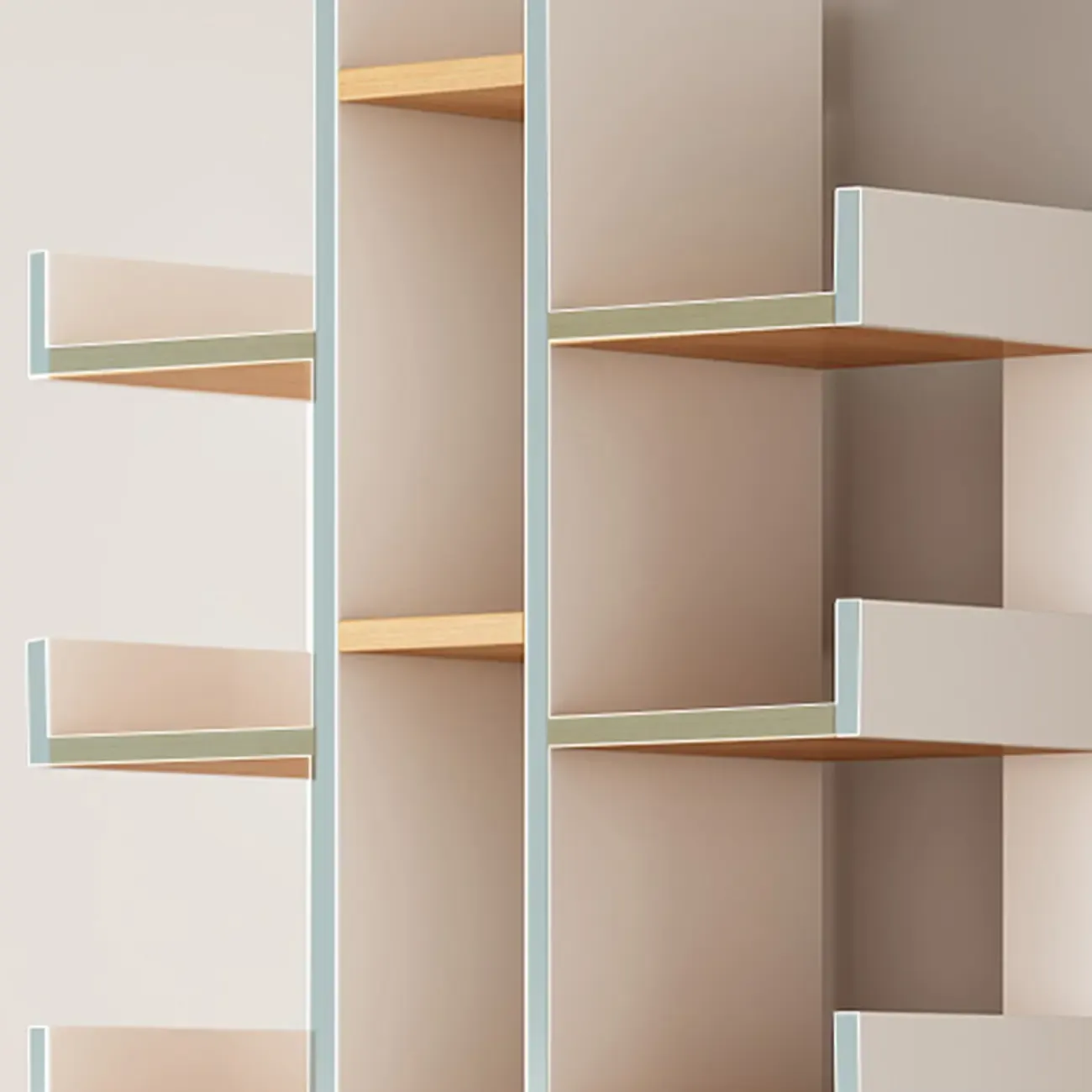 Shelf Organizer with 9 Shelves/11-Shelf in Lumber, Vertical with Artificial Board Open Back Image - 12