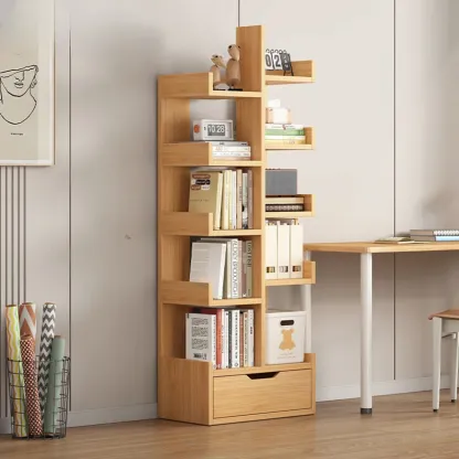 Shelf Organizer with 9 Shelves/11-Shelf in Lumber, Vertical with Artificial Board Open Back Image - 6